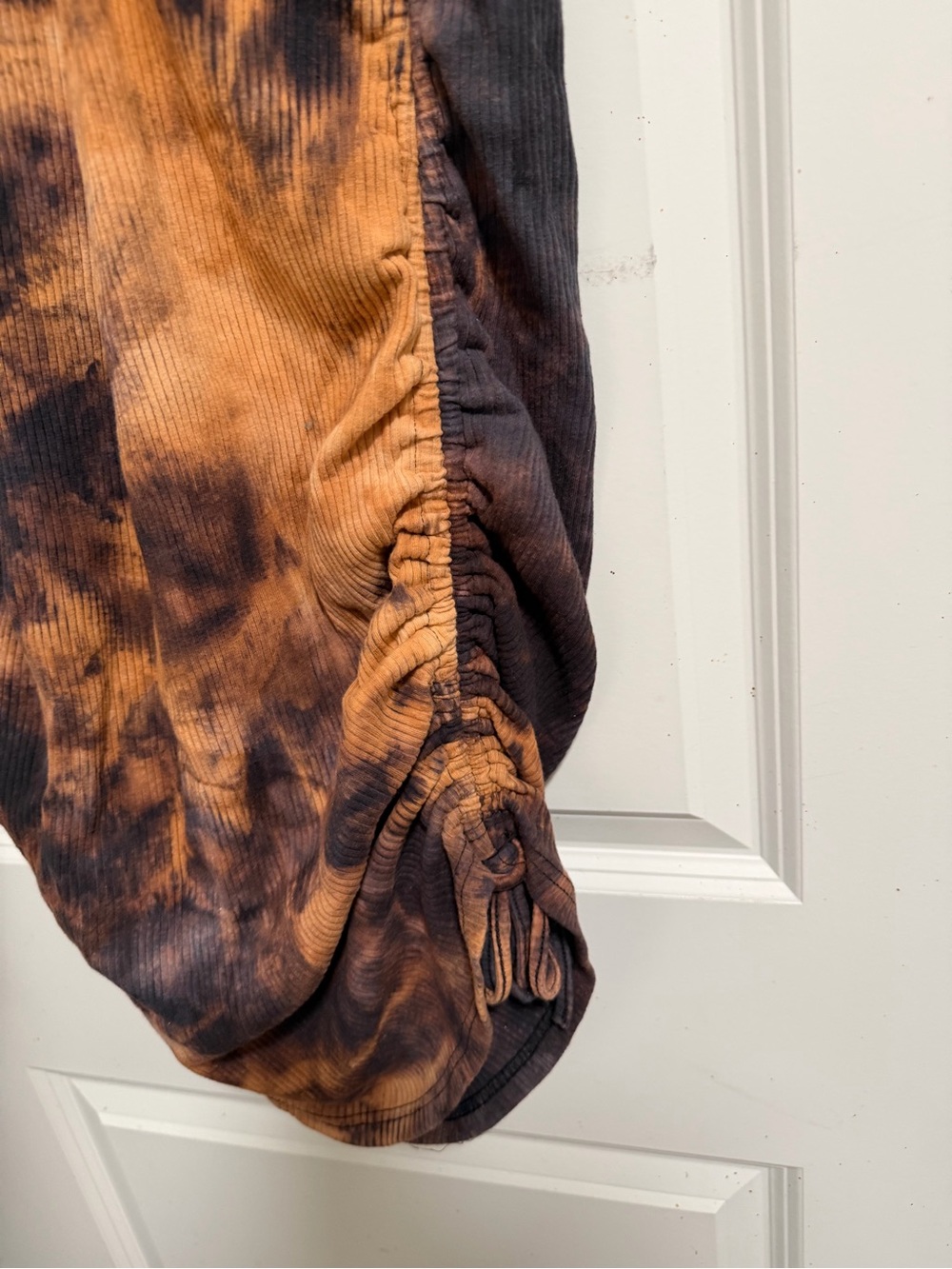 SHEIN Black and Brown Tie-Dye Ruched High-Low Mini Dress - Picture 4 of 4